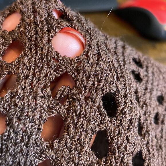 St. John Sport by Marie Gray brown sweater with drawstring waist size small - Picture 7 of 9